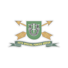 Load image into Gallery viewer, Kiss-Cut Stickers - Army - 10th Special Forces Group - Flash w Br - Ribbon X 300