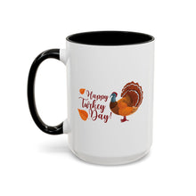 Load image into Gallery viewer, Accent Coffee Mug - Happy Turkey Day - Thanksgiving