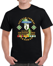 Load image into Gallery viewer, Vietnam Combat Infantry Veteran W 1st Bn 35th Inf - 4th Id Ssi X 300 T Shirt