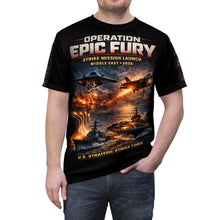 Load image into Gallery viewer, Operation EPIC FURY Tribute Tee — US Strike Against Iran Strategic Strike Campaign