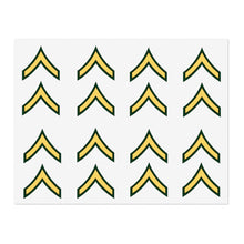 Load image into Gallery viewer, Military Sticker Sheets, Army Rank - Private E2. Army Stickers, Military Decals, Military Scrapbooking, Military Planner Accessories,