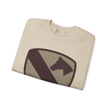 Load image into Gallery viewer, Crewneck Sweatshirt - SSI - 1st Cavalry Division - Subdued Desert X 300