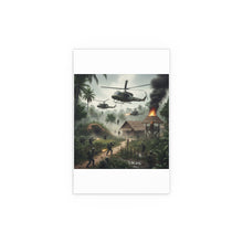 Load image into Gallery viewer, Indoor and Outdoor Silk Posters - Vietnam Village Helicopter Assault