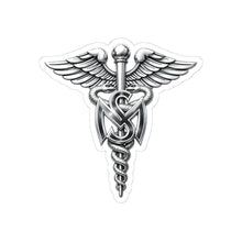 Load image into Gallery viewer, Kiss-Cut Stickers - Army Medical Service Corps (MS) Branch Insignia - 3D - Silver - Enhanced