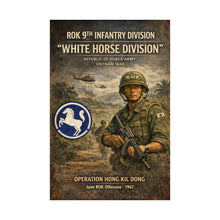 Load image into Gallery viewer, Matte Poster - Korea - 9th Division - White Horse Division - Korea in Vietnam