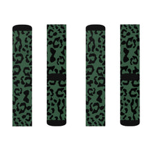 Load image into Gallery viewer, Sublimation Socks - Leopard Camouflage - Green-Black
