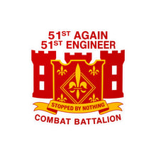 Load image into Gallery viewer, Kiss-Cut Vinyl Decal — Army - 51st Engineer Combat Battalion
