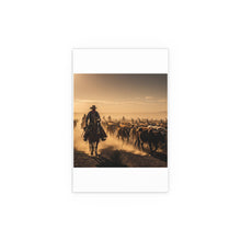 Load image into Gallery viewer, Indoor and Outdoor Silk Posters - Dirty, dusty cattle drive in the Old West