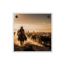 Load image into Gallery viewer, Acrylic Wall Art Panel - Dirty, dusty cattle drive in the Old West