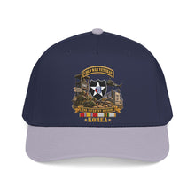 Load image into Gallery viewer, Mid Profile Baseball Cap - Army - 2nd Infantry Division w Br - Ribbon COLD WAR Vet Tab - Korea - 3D - Enhanced