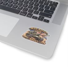 Load image into Gallery viewer, Kiss-Cut Stickers - Army - Main Battle Tank - M60A1 w Fire- Right Face - 3D - Enhanced