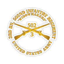 Load image into Gallery viewer, Kiss-Cut Stickers - Army - 3rd Bn 502nd Infantry Regt - Widowmakers - Infantry Br