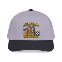 Load image into Gallery viewer, Mid Profile Baseball Cap - Army - Iraq War Veteran - Ribbon Bar - Map - SSI - 3rd Infantry Division - 3D - Enhanced