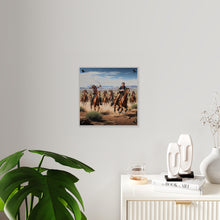 Load image into Gallery viewer, Acrylic Wall Art Panel - Apache Indians attacking a Pony Express Rider