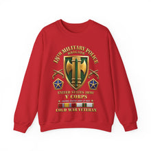 Load image into Gallery viewer, Crewneck Sweatshirt - Army - 18th MP Brigade - V Corps- COLD SVC - 3d Enhanced X 300