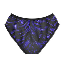 Load image into Gallery viewer, Women's Briefs (AOP) - Futuristic zebra with neon glow