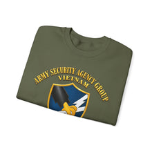 Load image into Gallery viewer, Crewneck Sweatshirt - Army - Army Security Agency Group w SVC Ribbons - 3D - Enhanced