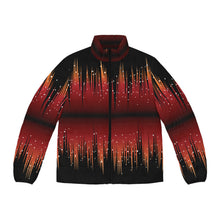 Load image into Gallery viewer, Men's Puffer Jacket (AOP) - Red Night Sky Full of Stars