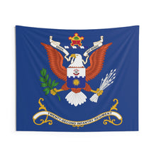 Load image into Gallery viewer, Indoor Wall Tapestries - 22nd Infantry Regiment - "Deeds, Not Words" - Regimental Colors Tapestry