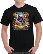 Load image into Gallery viewer, Army - 104th Infantry Regiment - Massachusetts National Guard - Regt Colors - WWI - 28 April 1918 - 3D - Enhanced T Shirt