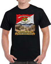 Load image into Gallery viewer, 3rd ACR - Brave Rifles Cavalry - Regimental Colors with Afghanistan 2014-2015 - Operation Enduring Freedom - 3D - Transparent T Shirt