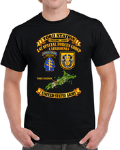 Load image into Gallery viewer, Tori Station, Okibawa, Japan, 1st Bn, 1st Special Forces Group w Flash - SSI - 3D - Transparent T Shirt