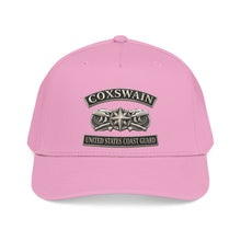 Load image into Gallery viewer, Mid Profile Baseball Cap - USCG - Coxswain w txt - Silver - 3D - Enhanced