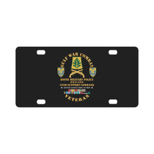 Load image into Gallery viewer, Gulf War Combat Vet - 800th MP Brigade - SSI, 22nd Support Command SSI w GULF SVC X 300 Classic License Plate