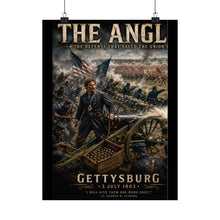 Load image into Gallery viewer, Matte Poster - Union Battery - Lt Alonzo Cushing - 3 July 1963 Tribute Tee - Gettysburg, PA, "The Angle"