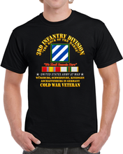 Load image into Gallery viewer, 3rd Infantry Division - Germany with Cold War Service Ribbons - 3D - Transparent T Shirt