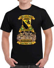 Load image into Gallery viewer, Army - 124th Cavalry Regiment - DUI - I Strike Quickly - Iraq, w004-2008 OIF, Baghhdad Security Opns - United States Army - 3D - Transparent T Shirt