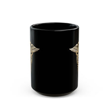 Load image into Gallery viewer, Black Mug (15oz) - Army Medical Service Corps (MS) Branch Insignia - 3D - Enhanced
