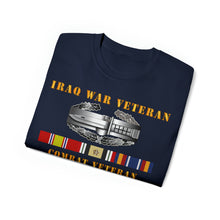 Load image into Gallery viewer, Unisex Ultra Cotton Tee - Army - Iraq War Veteran - Combat Action Badge w CAB IRAQ SVC