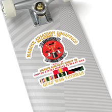 Load image into Gallery viewer, Kiss-Cut Stickers - USMC - Marine Aviation Logistics Squadron 39 - MALS 39 - Magicians - Gulf War Vet w SVC
