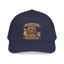 Load image into Gallery viewer, Mid Profile Baseball Cap - Army - Iraq War Veteran - Ribbon Bar - Map - SSI - 3rd Infantry Division - 3D - Enhanced