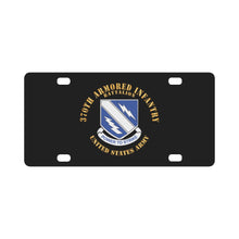 Load image into Gallery viewer, Army - 370th Armored Infantry Battalion - DUI w Txt X 300 Classic License Plate