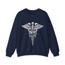 Load image into Gallery viewer, Crewneck Sweatshirt - Army Medical Service Corps (MS) Branch Insignia - 3D - Silver - Enhanced