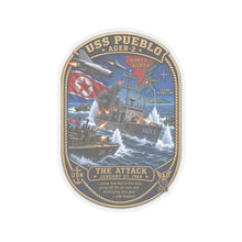 Load image into Gallery viewer, Kiss-Cut Stickers - USS Pueblo Attack-Defense Commemorative Patch