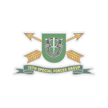 Load image into Gallery viewer, Kiss-Cut Stickers - Army - 10th Special Forces Group - Flash w Br - Ribbon X 300