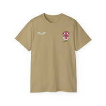 Load image into Gallery viewer, Unisex Ultra Cotton Tee - Army - 57th Medical Detachment "Original Dustoff" with Aviator Wings, Air Medal w Number 33 and Vietnam Service w Air Medal 33 - T-Shirts - Classic
