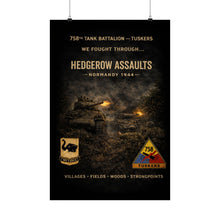 Load image into Gallery viewer, Matte Poster - Hedgerow assault in Normandy, 1944 - Shirt - Back