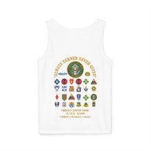 Load image into Gallery viewer, Unisex Combat Veteran Tank Top, Always Earned Never Given Apparel, Military Tribute Shirt, Patriotic Gift for Veterans, Summer Casual Wear - Combat Veteran - 11B40X - Retired Army with Multi Units