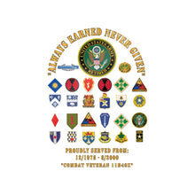 Load image into Gallery viewer, Military Die-Cut Stickers, Proud Veteran Decals, Customizable Designs for Gifting, Army Stickers for Celebration - Combat Veteran - 11B40X - Retired Army with Multi Units