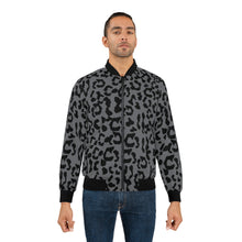 Load image into Gallery viewer, Men's AOP Bomber Jacket - Leopard Camouflage - Battleship Color