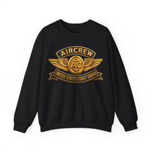Load image into Gallery viewer, Crewneck Sweatshirt - USCG - Aircrew Badge w txt - 3D - Enhanced