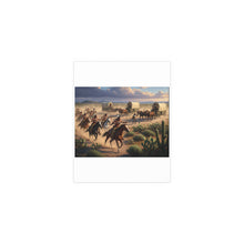 Load image into Gallery viewer, Indoor and Outdoor Silk Posters - Apache Indians attacking a wagon train