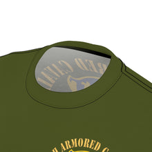 Load image into Gallery viewer, Unisex Cut & Sew Tee (AOP) - Army - HHT - 2nd Squadron, 6th Armored Cavalry Regiment Ft Knox, Kentucky, 1980-1981