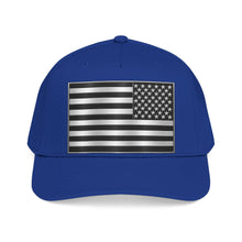Load image into Gallery viewer, Mid Profile Baseball Cap - Flag - United States - Black and White - 3D - Enhanced