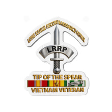 Load image into Gallery viewer, Die-Cut Magnet - Army - Badge - LRRP - Tip of the Spear - Vietnam Vet w SVC - 3D - Enhanced