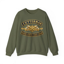 Load image into Gallery viewer, Crewneck Sweatshirt - USCG - Cutterman - Officer w txt - 3D - Enhanced